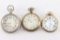 Lot of Three Elgin Pocket Watches.