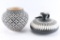 Lot of 2 Black & White Pots.