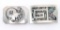 Lot of 2 Sterling Silver Belt Buckles.