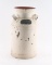 Painted Milk Can With Metal Label