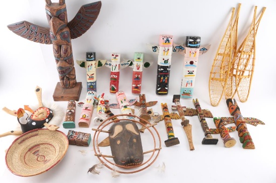 Lot of Northwest Carved Wood Items.