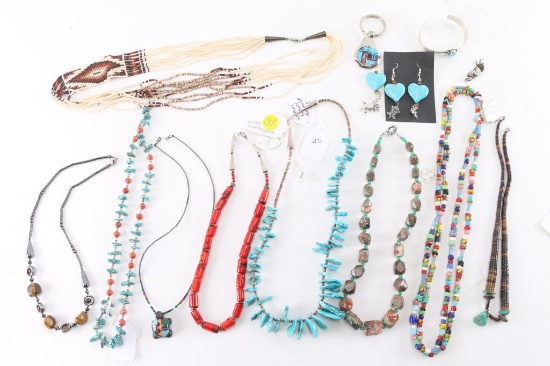 Native American Beaded Necklaces & Other