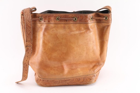 Willie Nelson Signed Leather Bag.