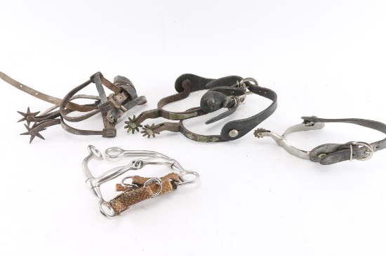 2 Pairs of Western Spurs & Extras