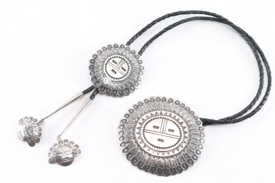 Navajo Bolo and Buckle Set.
