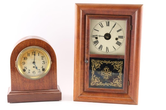 Lot of Two Antique Wall Clocks