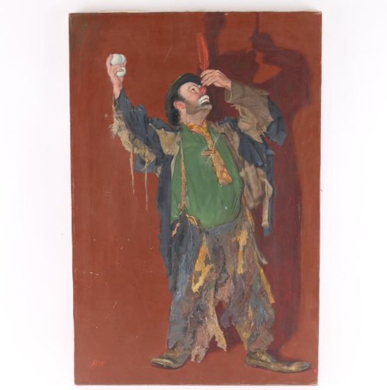Original Painting of Clown Emmet Kelly.