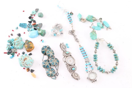 Lot of Beaded or Turquoise Jewelry.