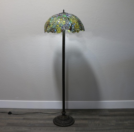 Repro Stained Glass Floor Lamp.