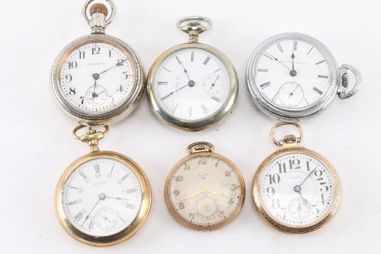 Lot of Six Pocket Watches.