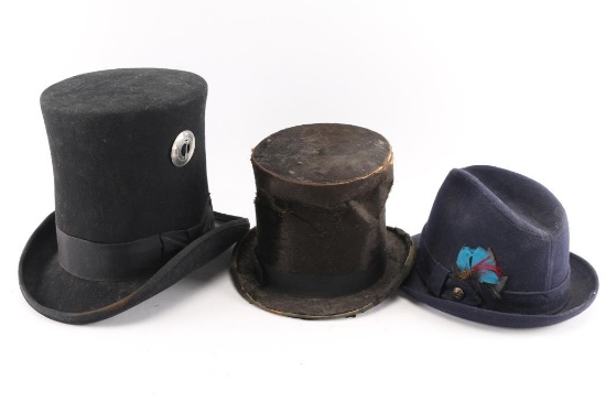 Lot of 3 Vintage Mens Hats.