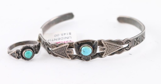 Childs Native American Bracelet and Ring.