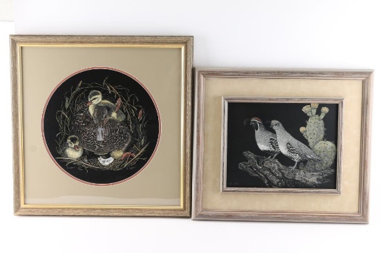 Collection of Two Deborah Liszt Scratch Boards.