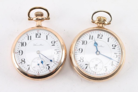 Lot of Two Hamilton Pocket Watches.