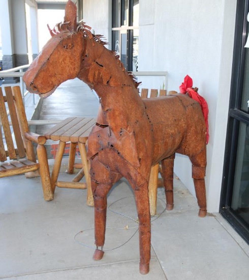 Metal Horse Sculpture