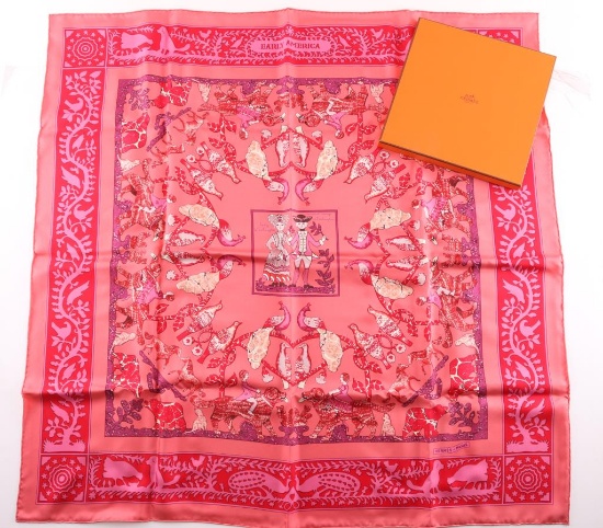 Hermes Silk Scarf.