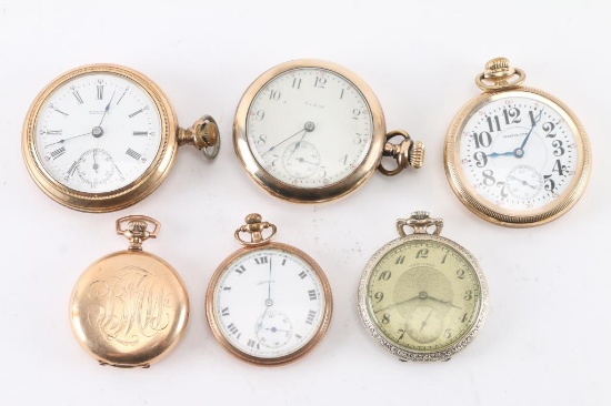 Lot of Six Pocket Watches.