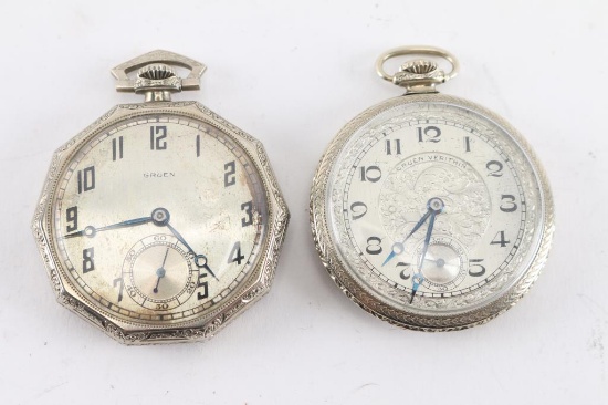 Lot of 2 Gruen Pocket Watches.