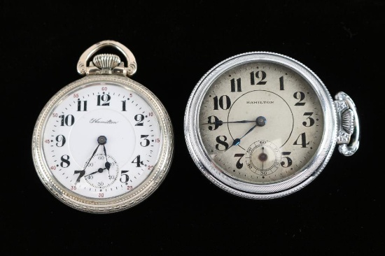 Lot of 2 Hamilton Pocket Watches.