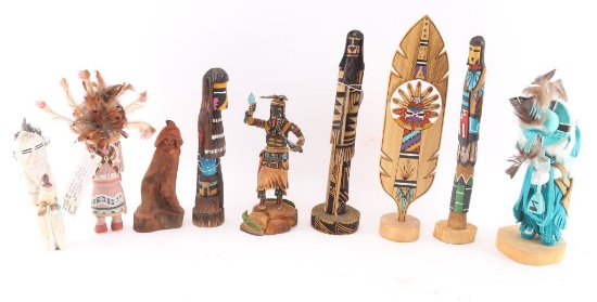 Lot of 9 Kachinas.