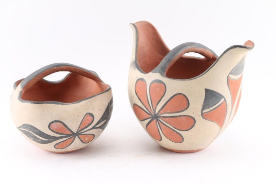 Lot of Two Santo Domingo Pots