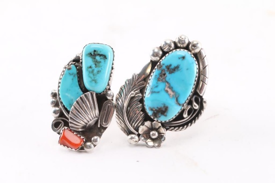 Lot of 2 Navajo rings