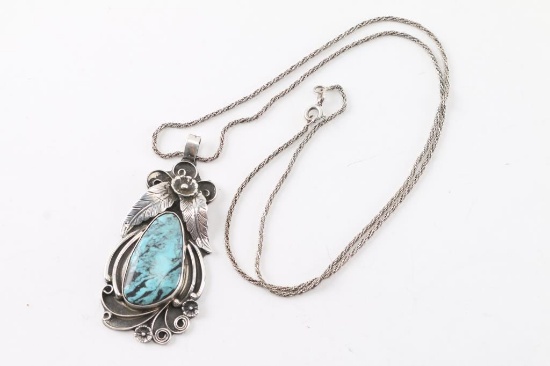 Large Navajo turquoise Pendant