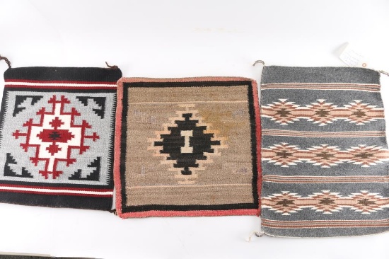 Three Table Top Indian Rugs.