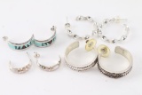 Lot of 4 Pair of Pierced Earrings.