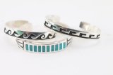 Lot of 3 Sterling Silver Cuffs.