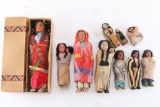 Collection of 8 Skoocum Dolls.