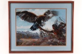 Original Painting of Indian Brave, Eagle & Rabbit.