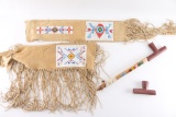 Collection of Two Ceremonial Navajo Pipes.