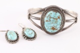 Navajo Bracelet and Earrings.