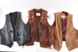 Collection of 4 Western Vests.