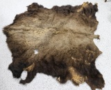 Lot of Buffalo Hide and Piece of Leather.