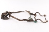 Civil War Headstall, Nickel Bit, Stirrups