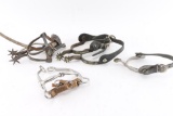 2 Pairs of Western Spurs & Extras