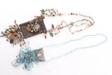 Lot of 2 Beaded Leather Pouches.