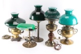 Lot of 5 Antique Kerosene Lamps