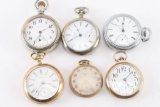 Lot of Six Pocket Watches.