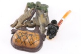 Cast Iron Match Holder & Pipe