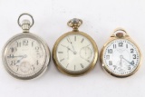 Lot of Three Elgin Pocket Watches.