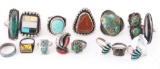 Lot of 16 Womens & Mens Rings.