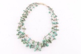 Three-Strand Turquoise & Heishi Necklace.