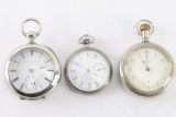 Lot of three Elgin Pocket Watches.