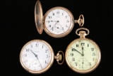 Lot of 3 Illinois Pocket watches.
