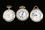 Lot of 3 Elgin Pocket Watches.