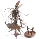 Abstract Metal Indian Sculpture.