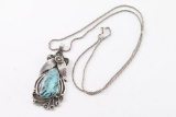 Large Navajo turquoise Pendant